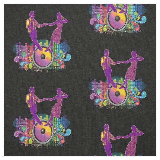 Tissu Couples de danse d'oscillation sur des battements (Échantillon)