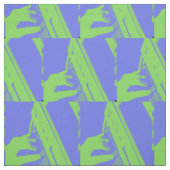 Tissu Cour bleue et verte rapportant la machine (Échantillon)