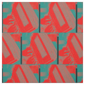 Tissu Cour rouge et verte rapportant la machine (Échantillon)