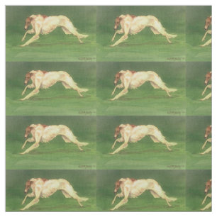 Tissu courant d'art de chien de barzoï