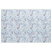 Tissu Courbes abstraites d'aquarelle de bleu prussien (Fat Quarter)