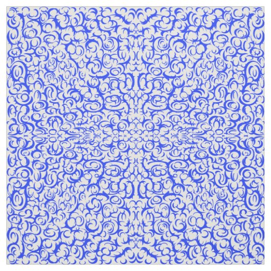 Tissu Courbes bleues (Échantillon)