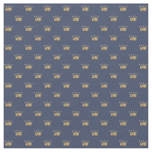Tissu Couronne de bleu et d'or (Fermer)