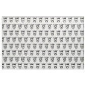 Tissu couronné d'impression de têtes (Yard)