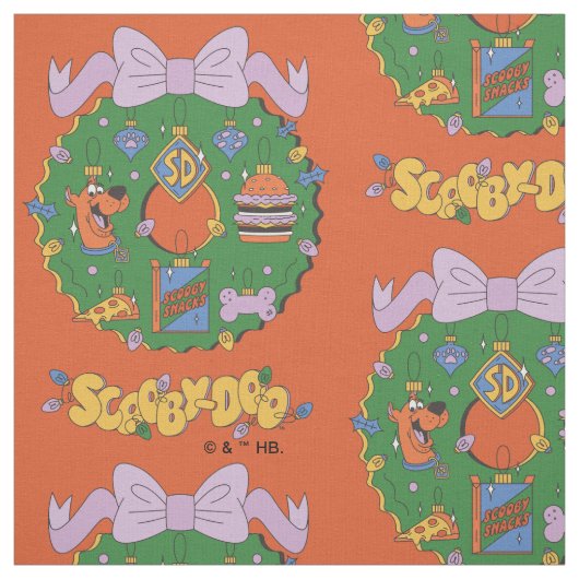 Tissu Couronne graphique de snack de vacances de Scooby- (Échantillon)