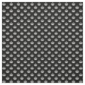 Tissu Couronnes noires et blanches (Échantillon)