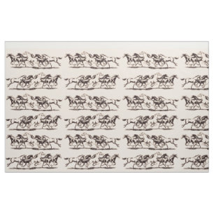 Tissu course à cheval sauvage impression