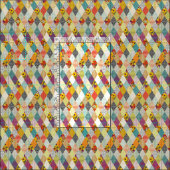 Tissu courtepoint floral patchwork vintage (Carreau)