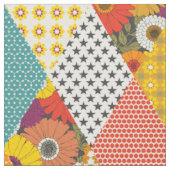 Tissu courtepoint floral patchwork vintage (Fermer)