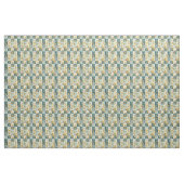 Tissu Courtepoint Patchwork Bleu Jaune Vert Vintage (Yard)