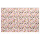 Tissu Courtepoint vintage patchwork rose pastel jaune (Fat Quarter)