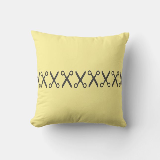 Tissu Coussin / Oreiller Motif Ciseaux Élégants (Recto)