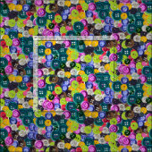 Tissu Couturier couturier à couture multicolore (Carreau)