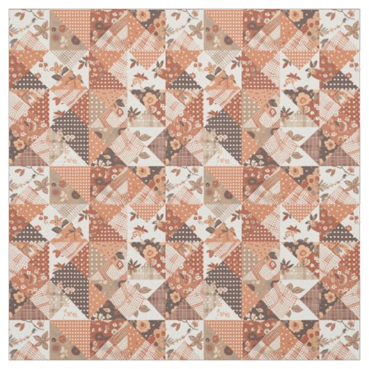 Tissu Couverture chaude en patchwork de terracotta autom (Échantillon)