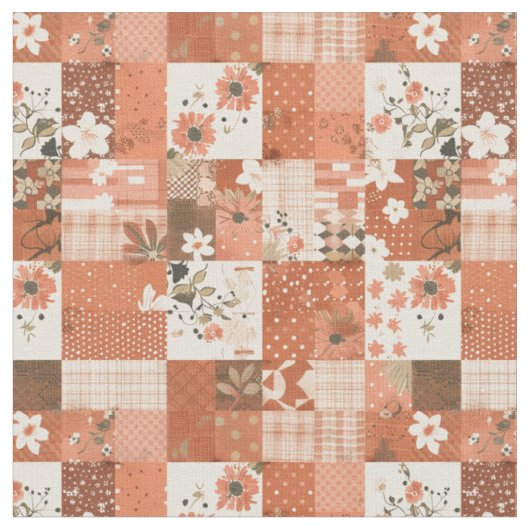 Tissu Couverture chaude en patchwork de terre cuite auto (Fermer)