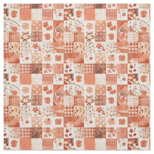 Tissu Couverture chaude en patchwork de terre cuite auto (Échantillon)