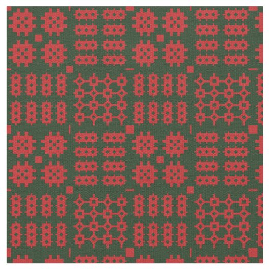 Tissu Couverture rouge et verte (Fermer)