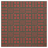 Tissu Couverture rouge et verte (Échantillon)