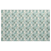 Tissu Couverture vintage patchwork bleu sarcelle d'hiver (Fat Quarter)