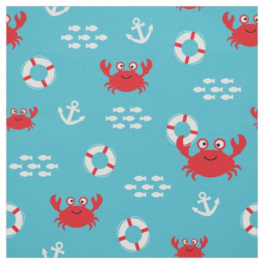 Tissu Crabe avec Lifebuoy (Échantillon)