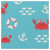 Tissu Crabe avec Lifebuoy (Détail)