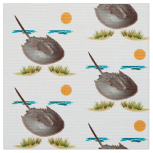 Tissu Crabe en fer à cheval