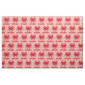 Tissu Crabe Rouge rose Maryland Baltimore Crab Beach MD (Fat Quarter)
