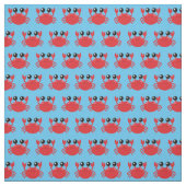 Tissu Crabes mignons Animaux de plage pour enfants (Échantillon)