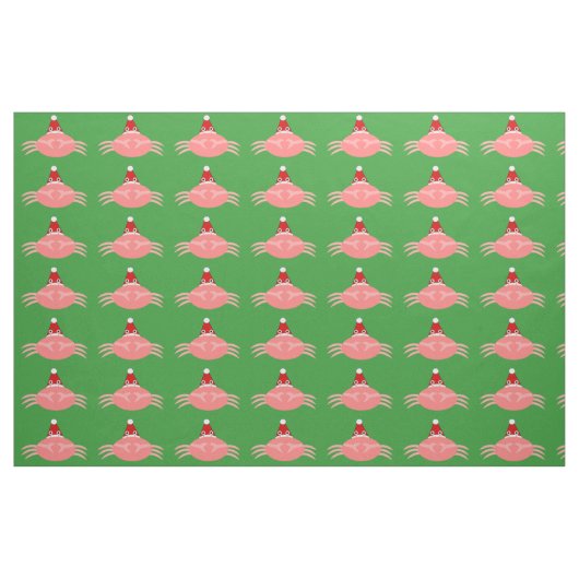Tissu Craft Crabe de Noël (Fat Quarter)