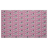 Tissu Crâne de fille pirate et os rose (Fat Quarter)