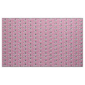 Tissu Crâne de fille pirate et os rose (Yard)