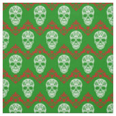 Tissu crâne de Noël gothique (Échantillon)