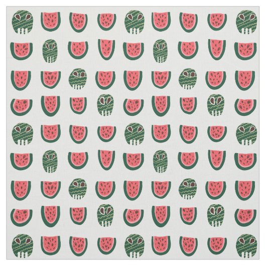 Tissu Crâne de pastèque Summerween (Échantillon)