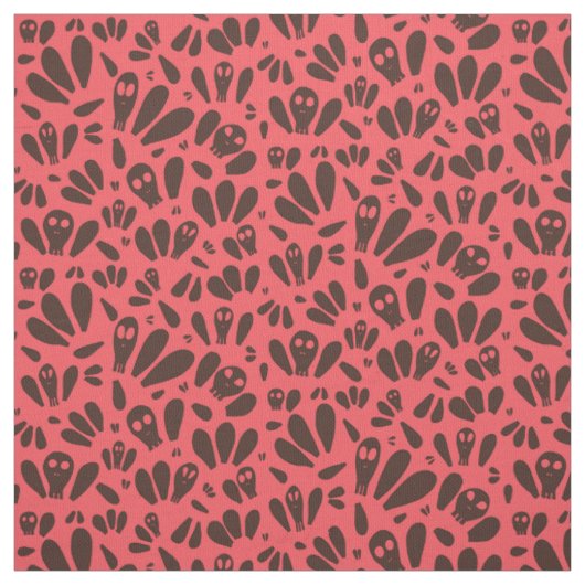 Tissu Crâne de pastèque Summerween (Échantillon)