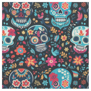 Tissu Crâne de sucre Motif sans couture Cinco De Mayo