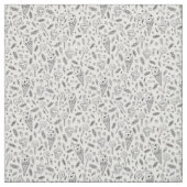 Tissu crâne d'os de glace d'Halloween poison blanc (Échantillon)