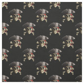 Tissu Crâne et casquette de pirate (Échantillon)