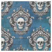 Tissu Crâne et gothique Turquoise (Fermer)