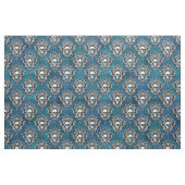 Tissu Crâne et gothique Turquoise (Fat Quarter)