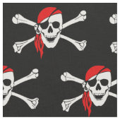Tissu Crâne et os croisés de pirate (Fermer)