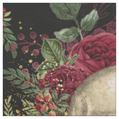 Tissu Crâne et Rose | Noir (Fermer)