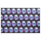 Tissu Crâne floral en style Vaporwave (Fat Quarter)