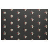 Tissu Crâne gothique avec Rose et corbeau (Fat Quarter)