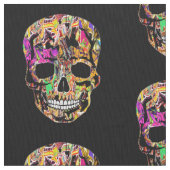 Tissu Crâne recouvert de graffitis (fermé)
