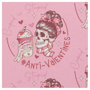 Tissu crâne stupide cupide coeur anti-valentine