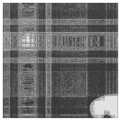 tissu Crâne tendance noir blanc plaid cool (fermé)