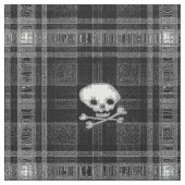 tissu Crâne tendance noir blanc plaid cool (Échantillon)