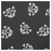 Tissu Crâne usé et os croisés (Échantillon)