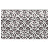 Tissu Crânes et fleurs ornées sur blanc (Fat Quarter)