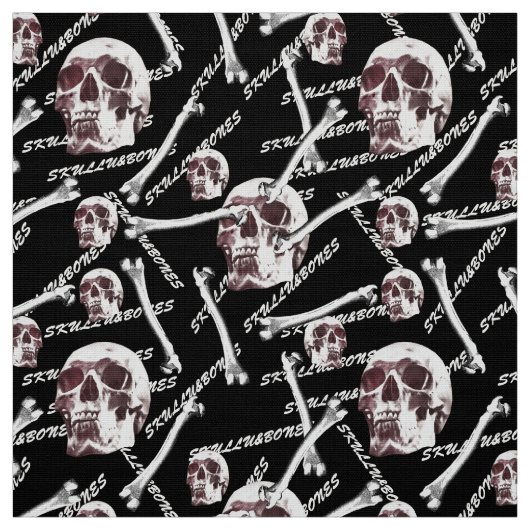 Tissu Crânes Et Os (Échantillon)